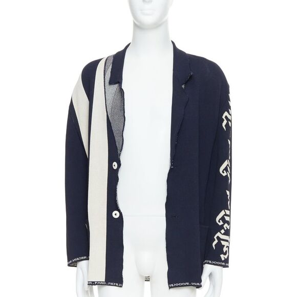 Jean Paul Gaultier Equator Heavy Knit Graphic Jacket - Picture 3 of 6